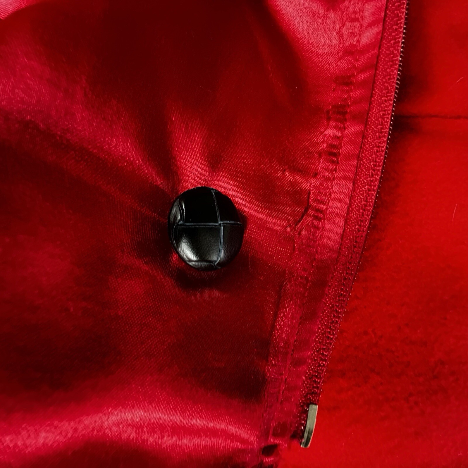 VTG Mackintosh 100% Wool Coat Women Lg Lined Hooded Vest and Coat Navy Red READ