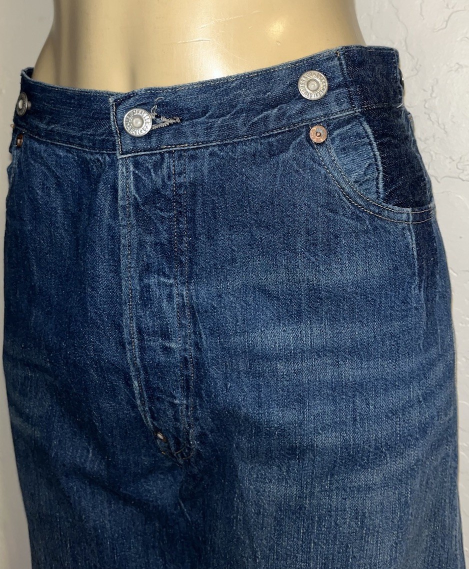 Levi’s Vintage Clothing LVC 501R 1915 Jeans Buckle Back Selvedge Barrel 30 x 25