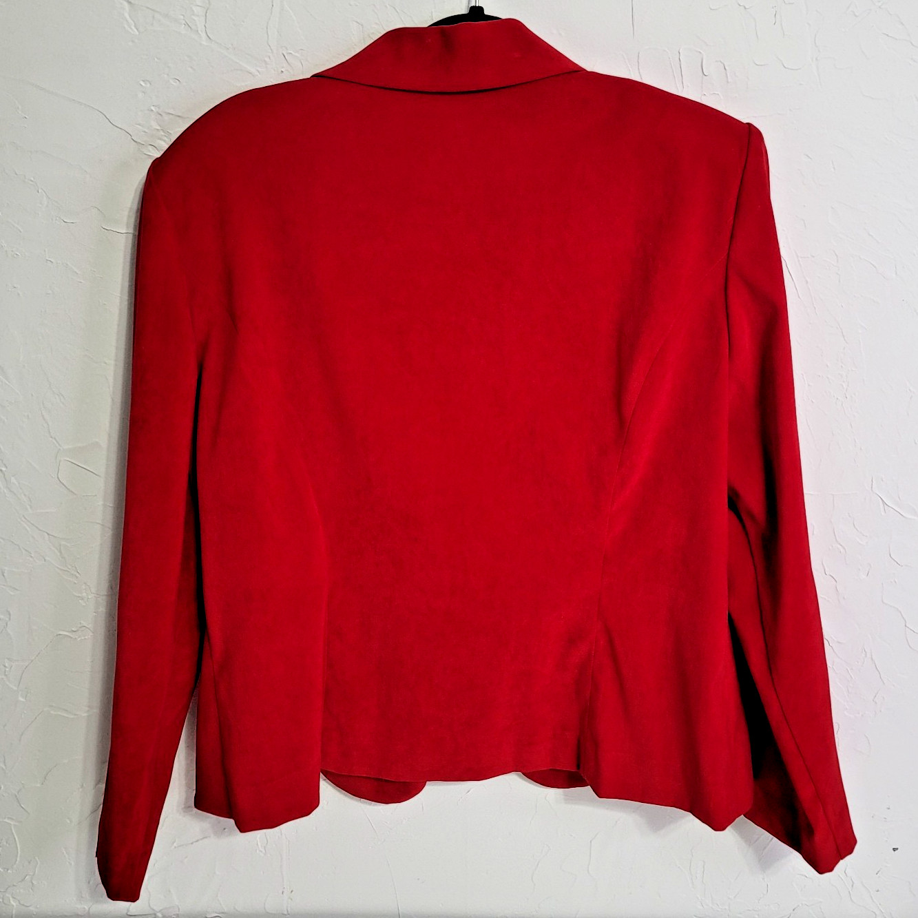 Vintage Leslie Fay Red Tailored Blazer Womens Sz 18 Toggle Front Jacket
