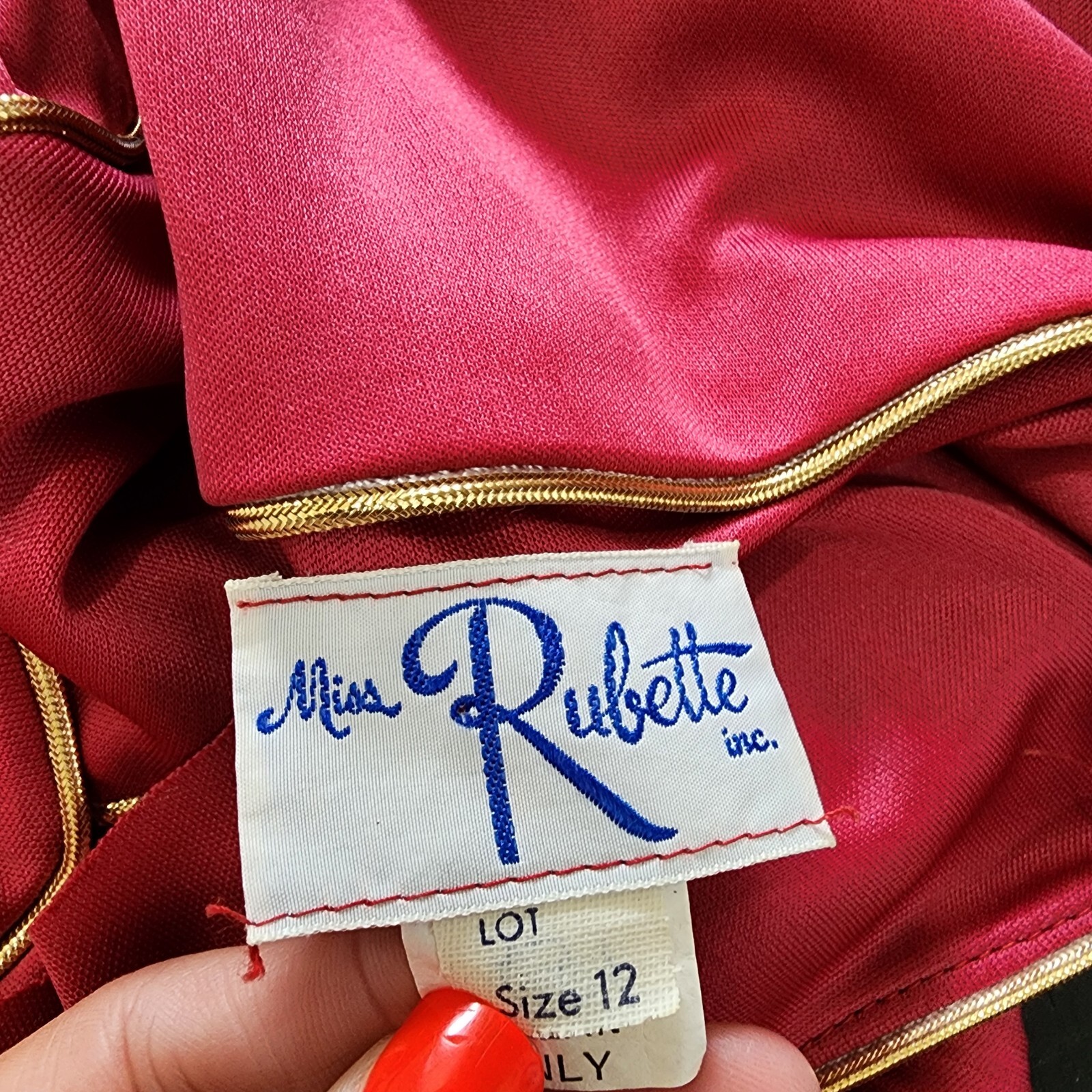 Vintage 70s/80s Miss Rubette Accordion Mulberry Mauve Long Sleeve Maxi Dress 12