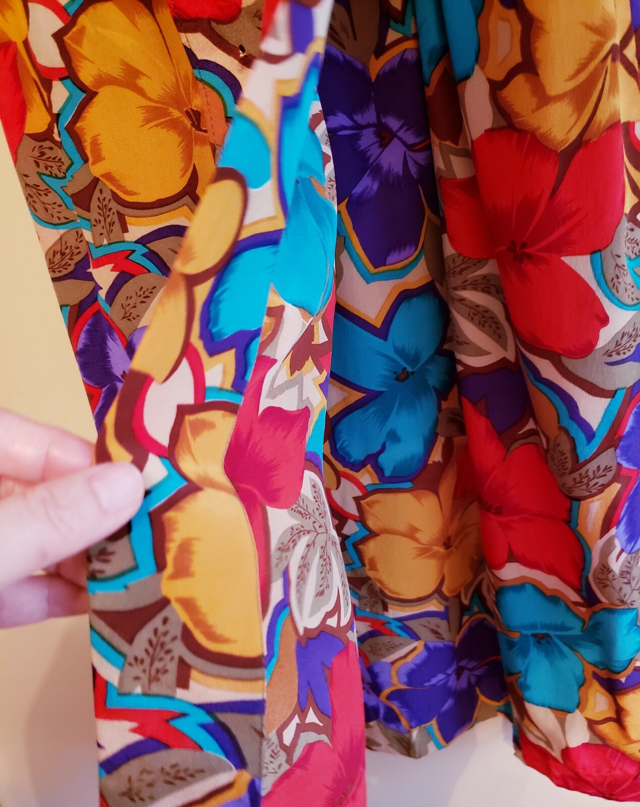 Vintage Collection By Michelle Stuart 100% Silk Floral Print Dress Size10