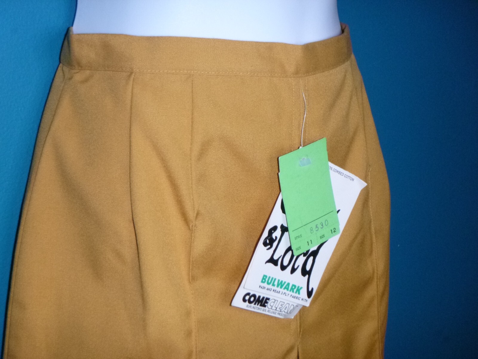 NOS Vtg 60s Stride-A-Way by Bradley Yellow Gold Culottes Skort Sz S/M