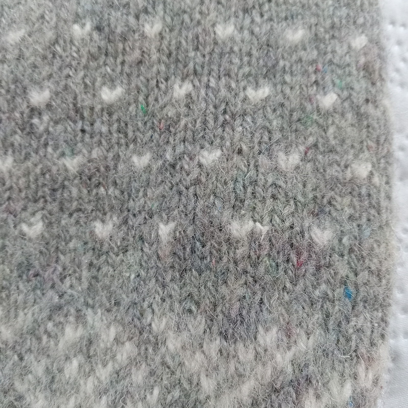 Eddie Bauer 90% Wool Blend Sweater Womens L Gray Nordic Vtg USA 90s EUC