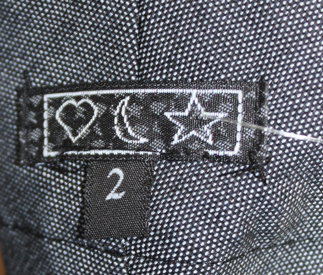Heart Moon Star Vintage Grey Mini Skirt w Suit-like Appearance Size 2