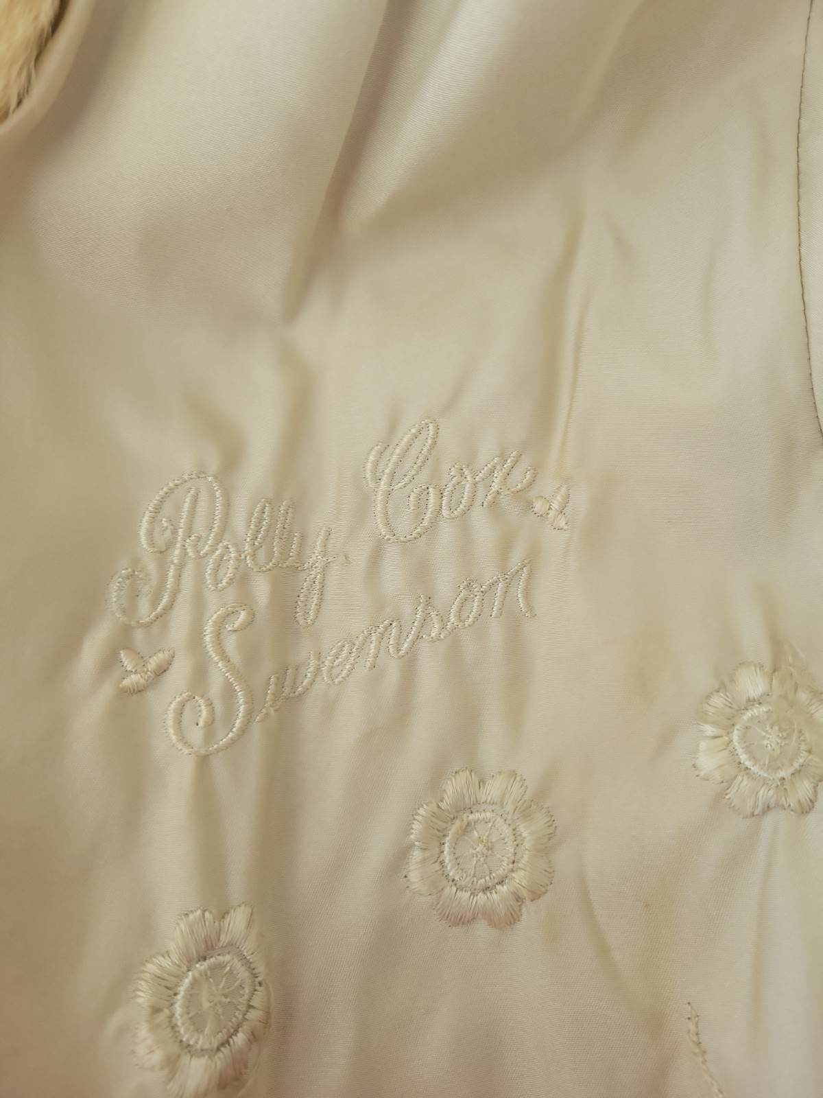 Vintage Szor Label Authority #L118300 Saga Mink Selection Cream Rabbit Fur Coat