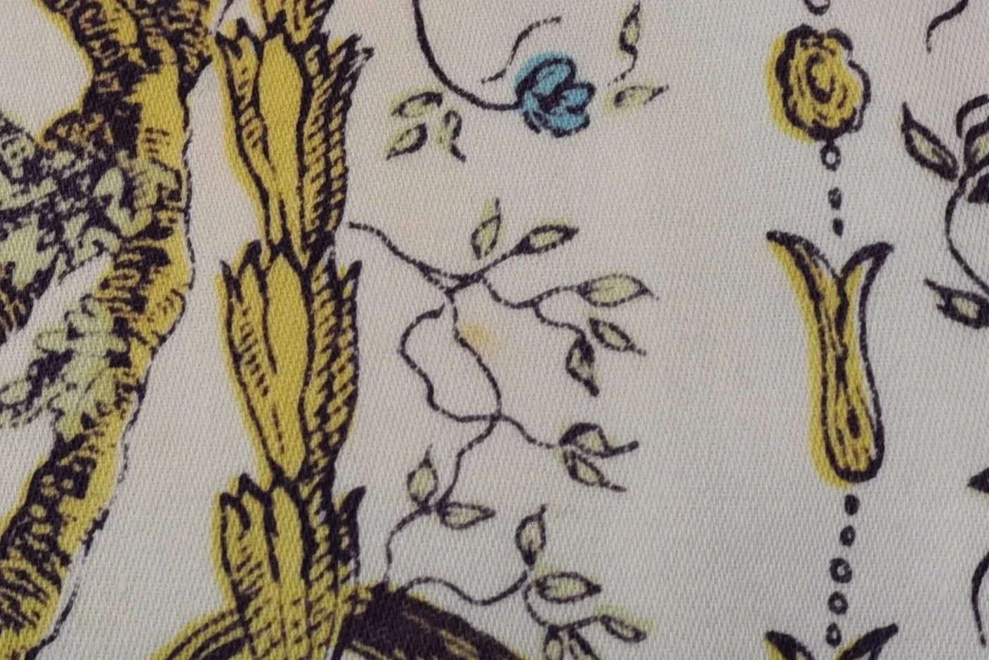 Vintage 1950s Rococo French Provincial Novelty Print Cotton Shirt Dress