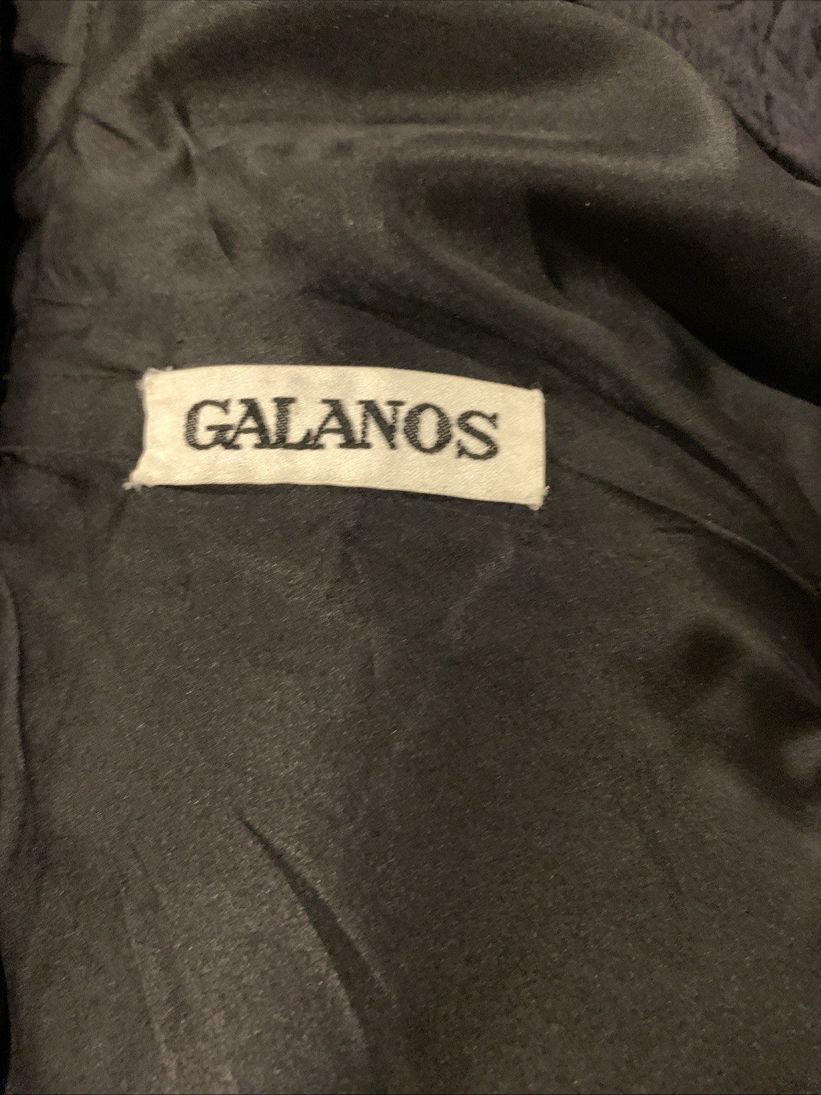 Vintage 1990s Black/ Midnight Navy James Galanos Couture Cocktail Dress Size 4