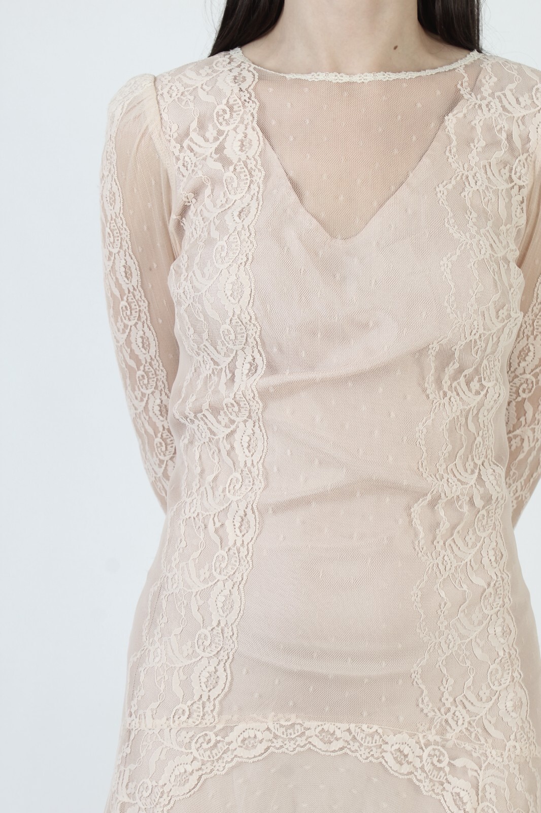 Vintage Susan Lanes Country Elegance Dress Victorian High Low Asymmetrical Gown