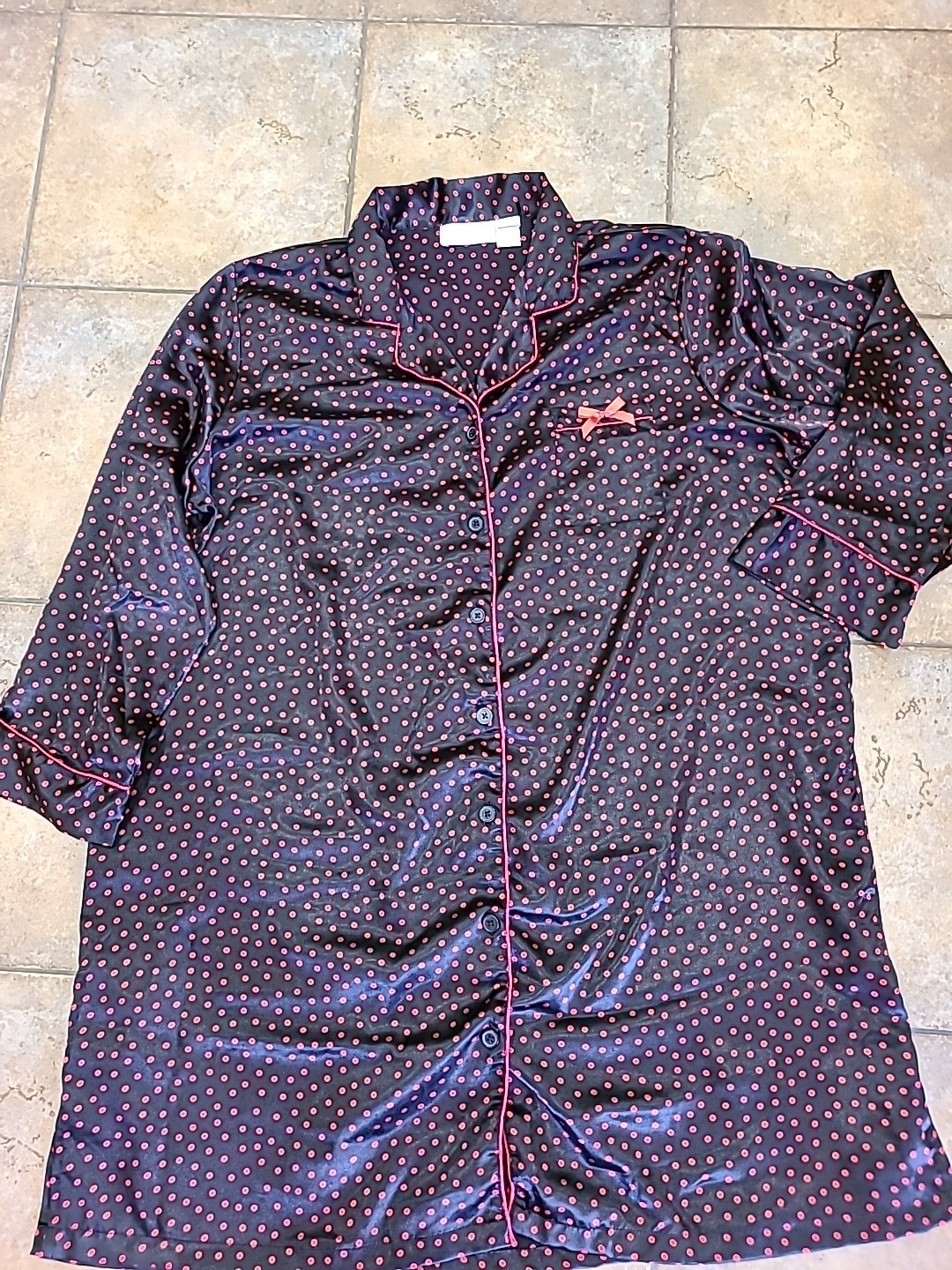 Amoureuse Nightshirt 1X Trim Satin Sleepwear Gown Lingerie