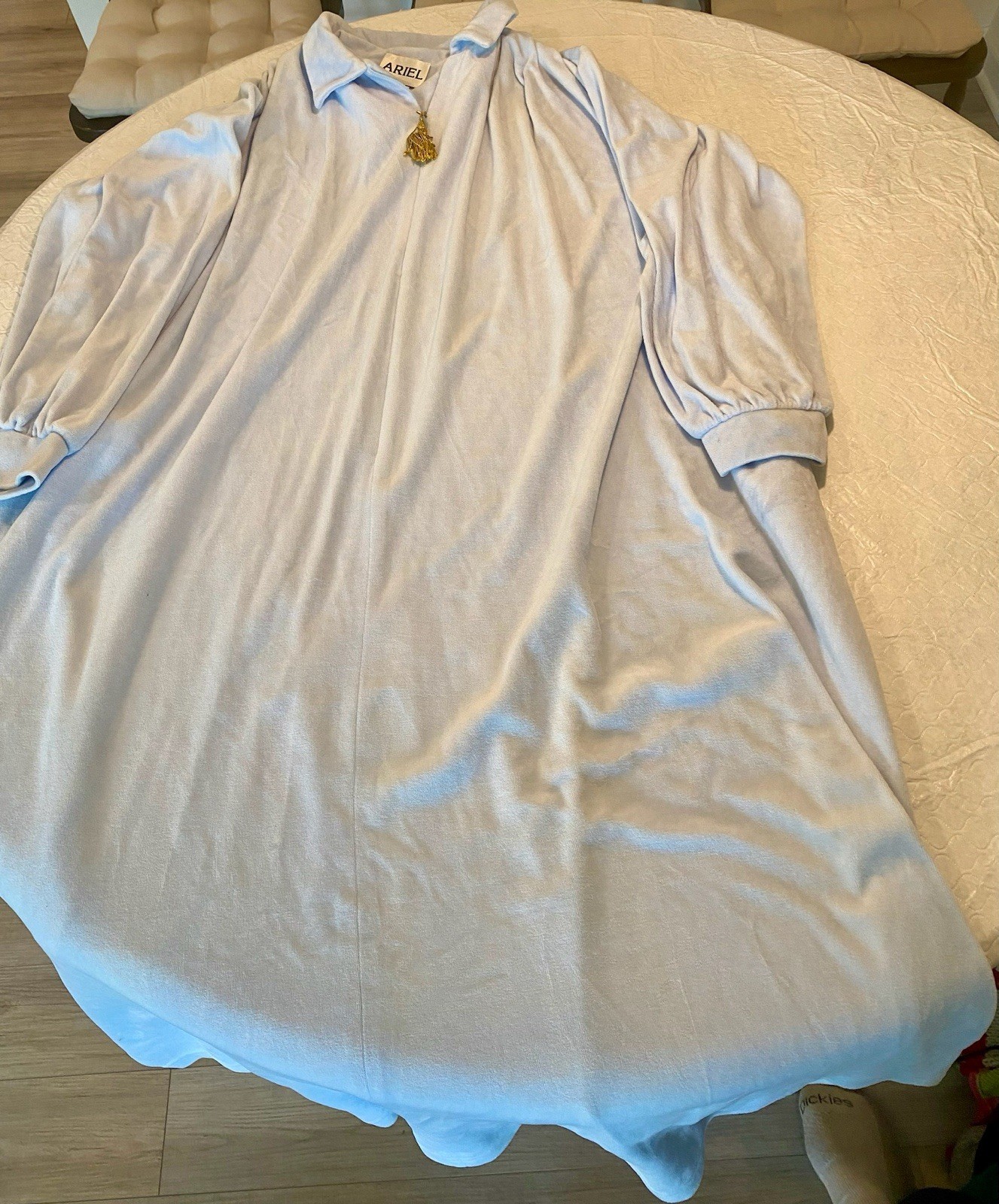 Vintage Ariel Cream Robe Embroidered Women’s Bath 2XL