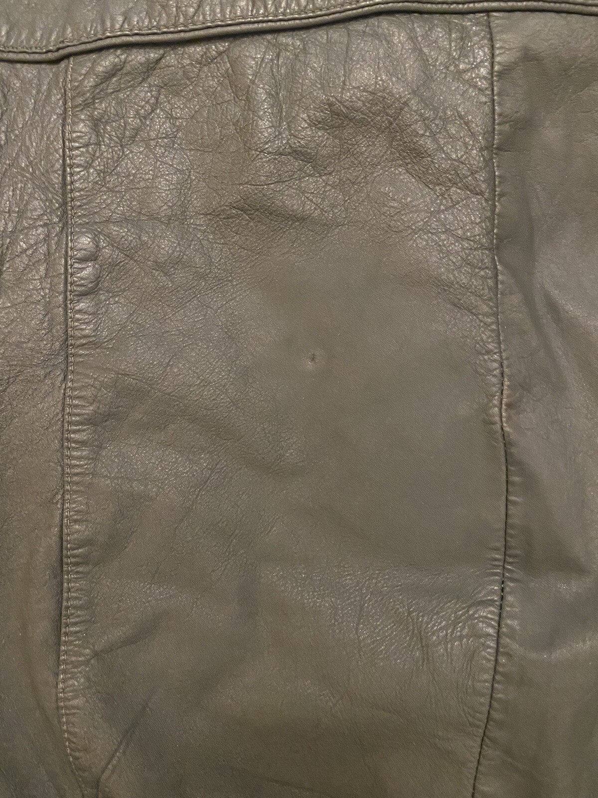 Vintage Porsha by Winer Green Leather Varsity Zip Jacket Womens/Mens Size 40 SM
