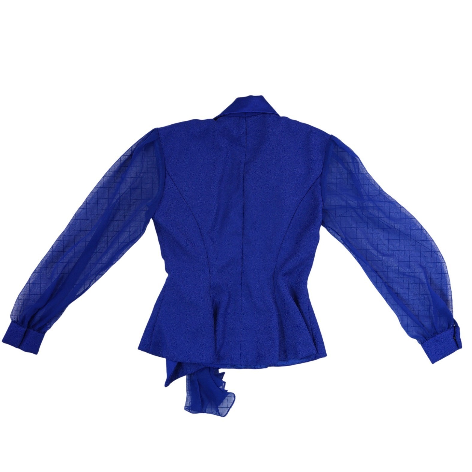 Alex Evenings Blazer Top Blouse Jacket Women’s Size Medium 6 Royal Blue