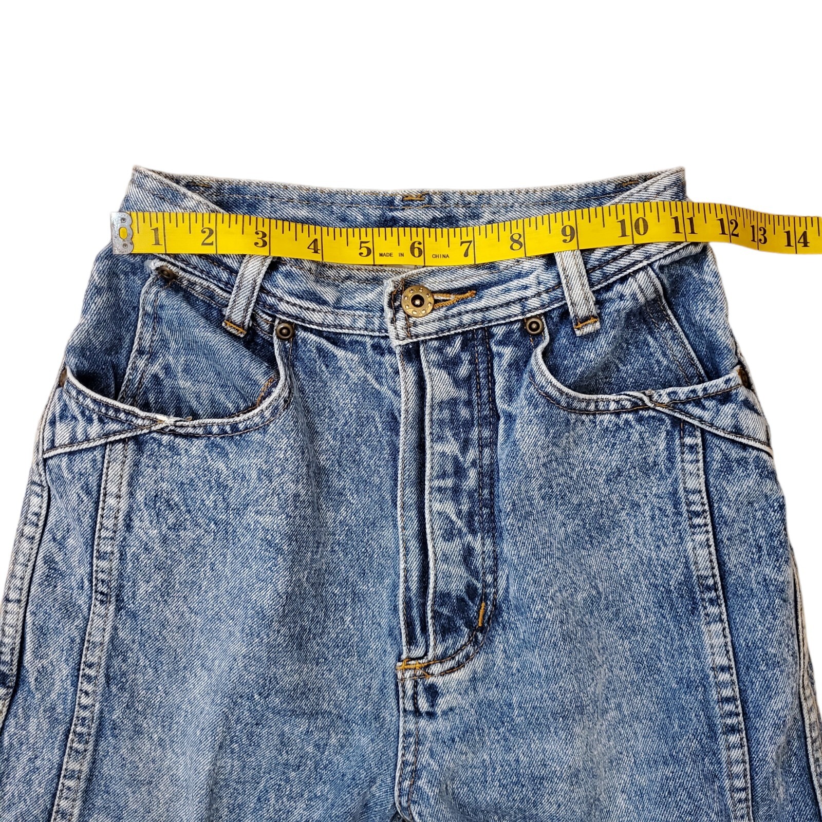 Bugle Boy Special Edition Vintage Embroidered Accent 80s Jeans Size W22 XXS