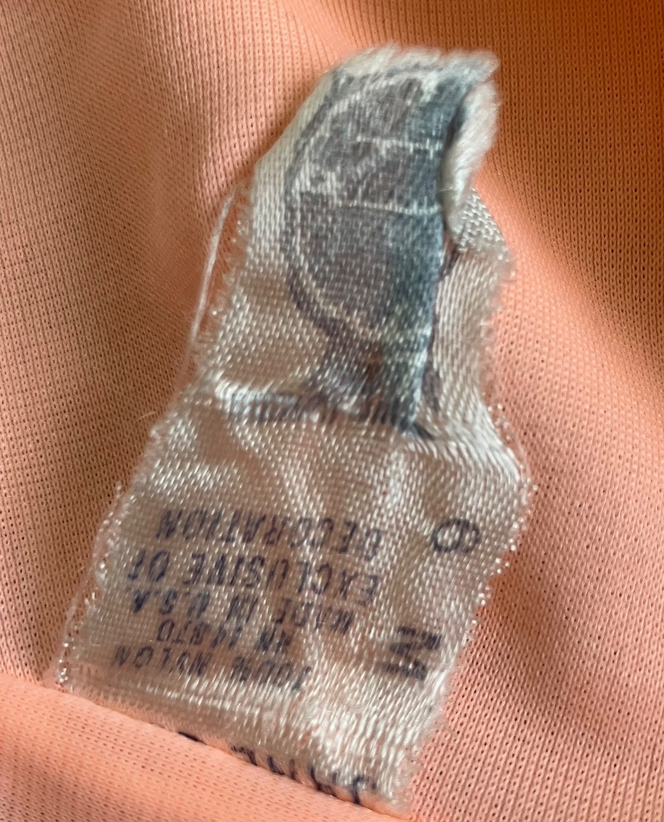 VTG 70s ORANGE SHERBET HALTER TIE TOP WRAP CROP NYLON KNIT UNION/USA-MADE EUC M