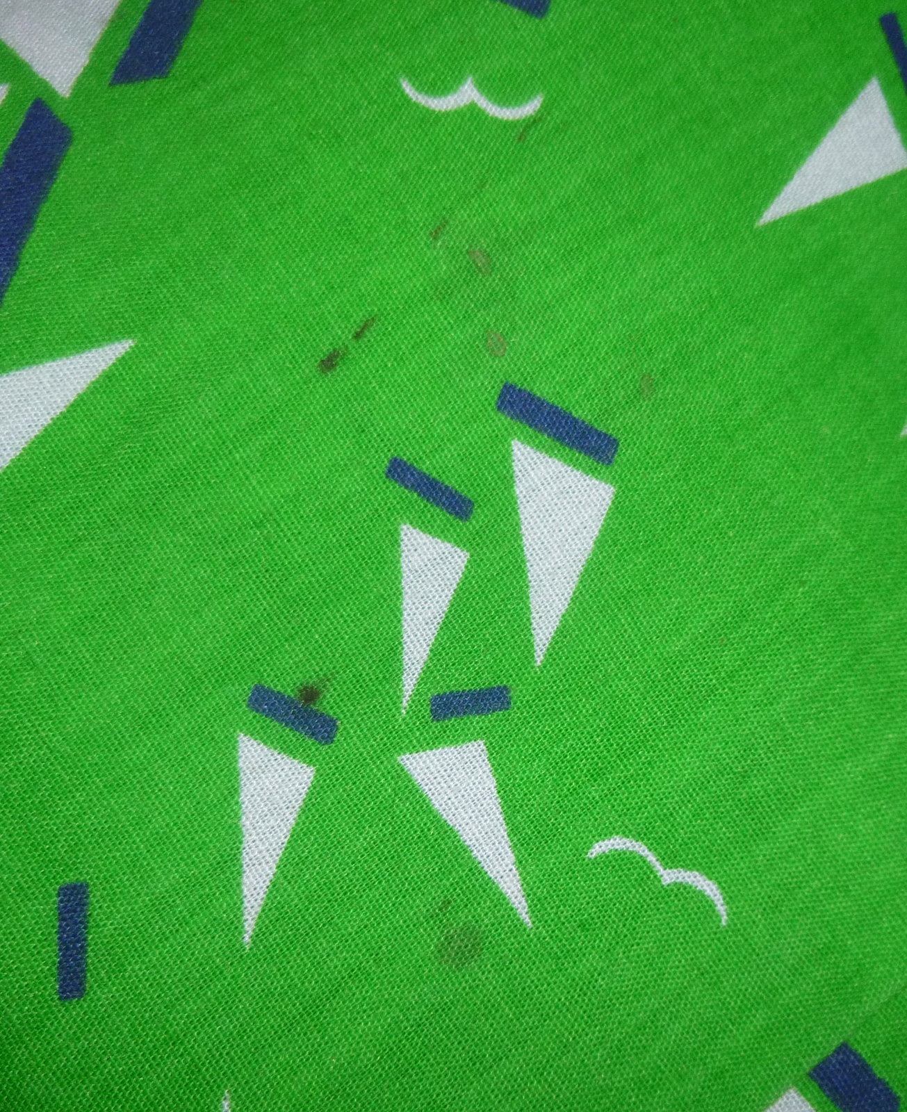 Green white sail boat print cotton MAGIC SPORTSWEAR INC. vintage skirt XS