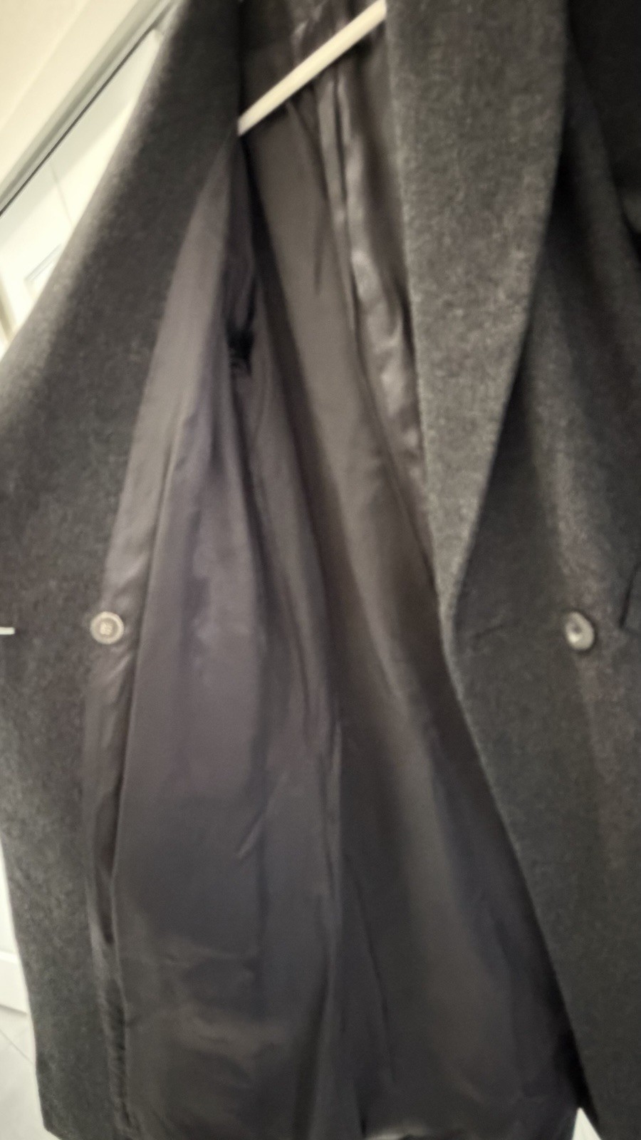 Vintage Donnybrook 100%Wool Coat Petite Small Charcoal Gray Made inUkraine EUC