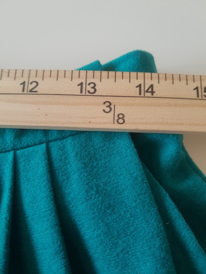 Vtg Donovan Galvani 70s 80s Teal Green Faux Suede 2-Pc Skirt Jacket Suit 14