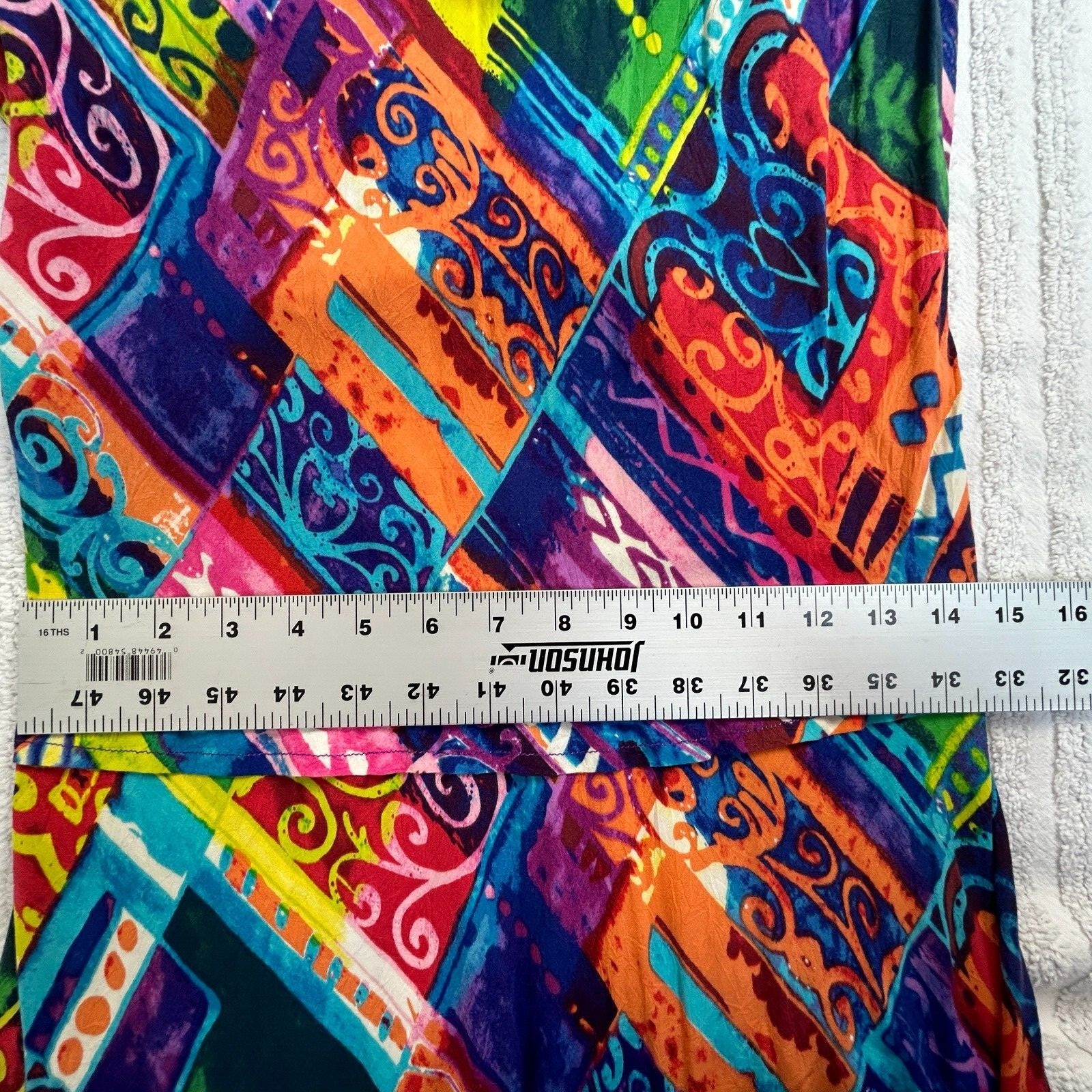 Vintage Jams World W331-Harm Harmony Maxi Tank Dress Small Multicolor Sleeveless