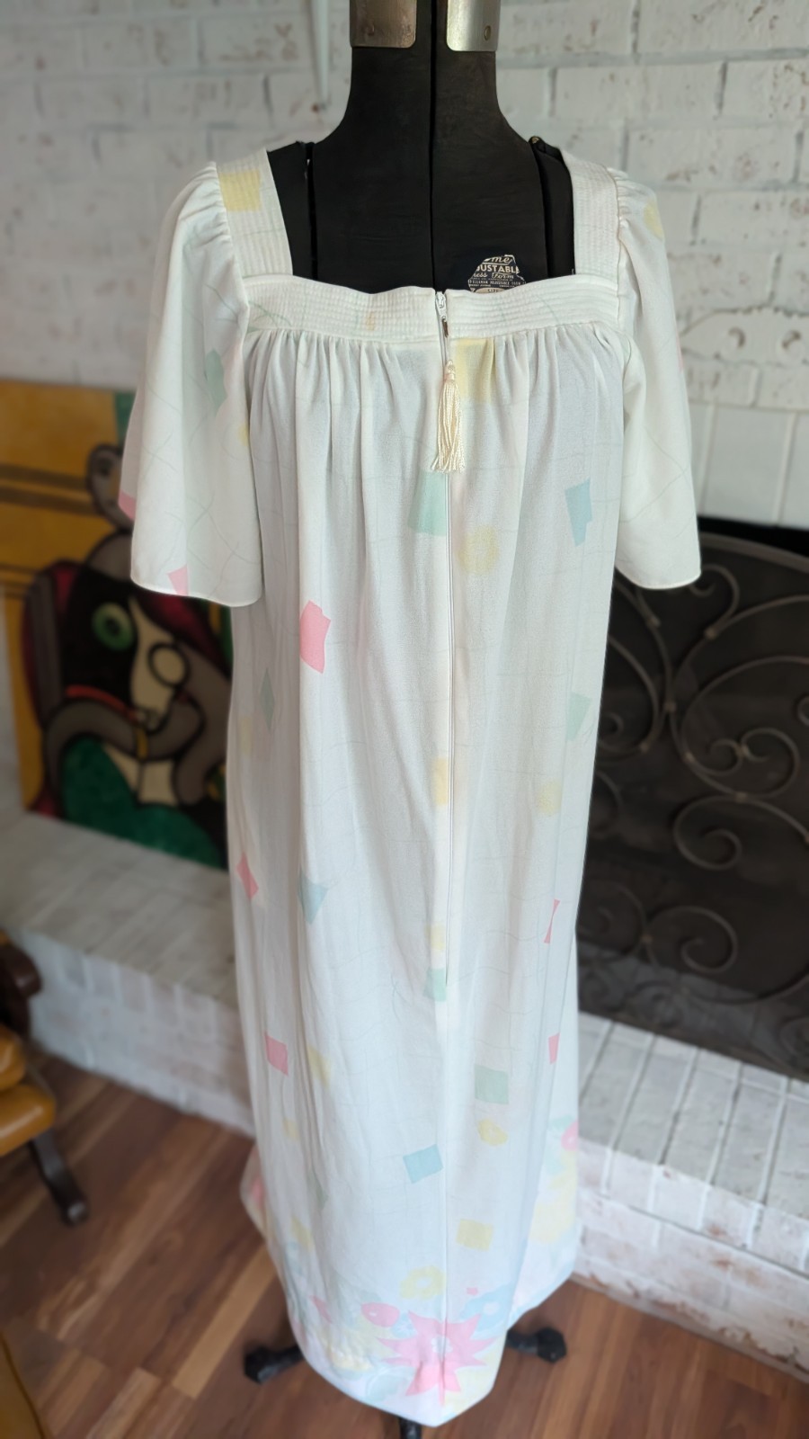 Vintage 80s House Dress All Over Graphic Print