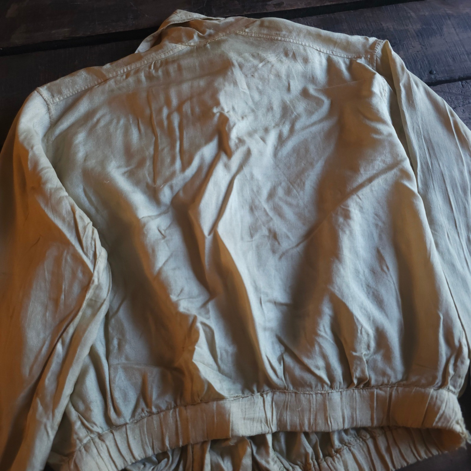 Antique Edwardian 1910s Victorian Blouse Cream Pyramid MOP Button Shirt Waist