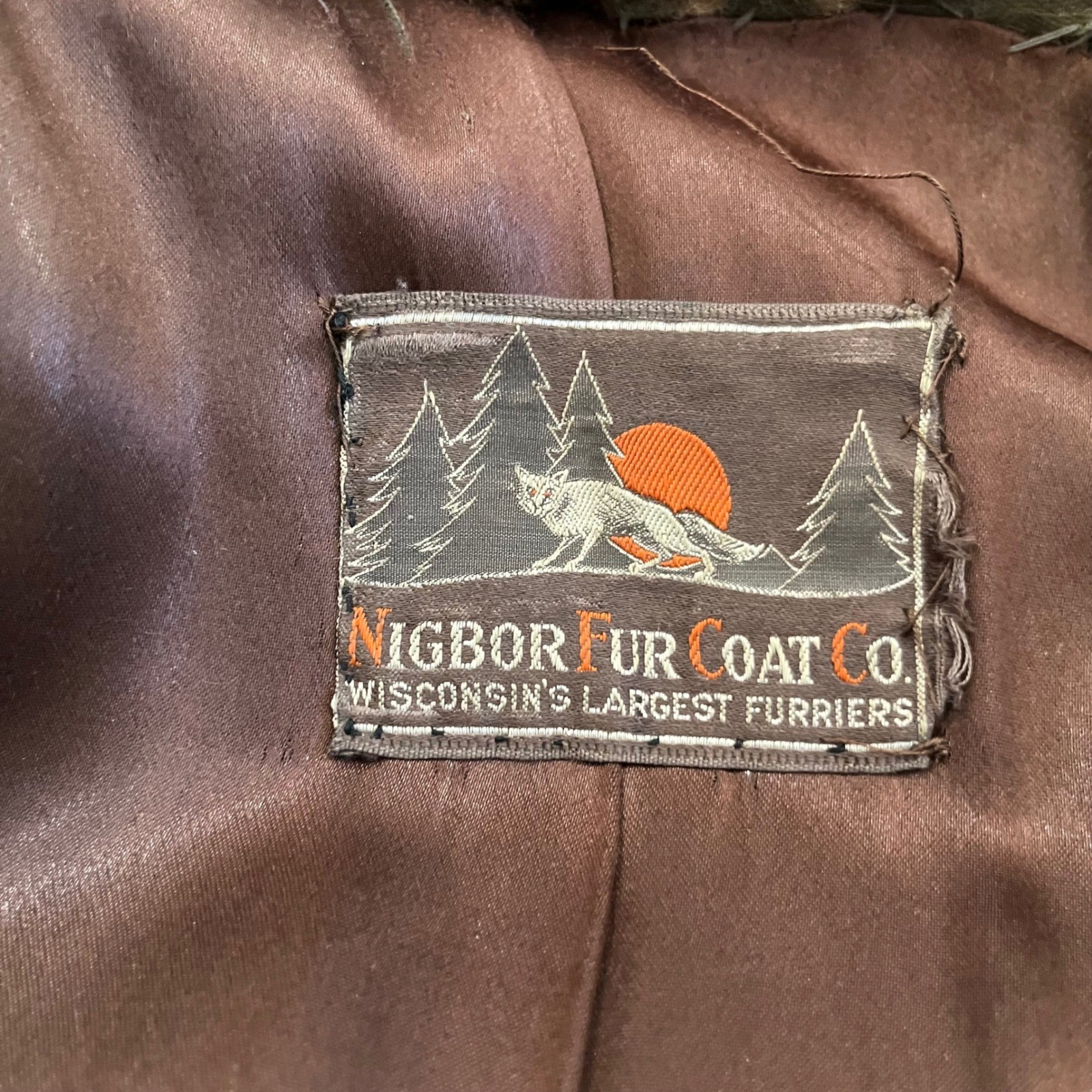 Vintage Nigbor Fur Coat Co Genuine Ranch Mink Fur Coat Jacket Brown Womens L?