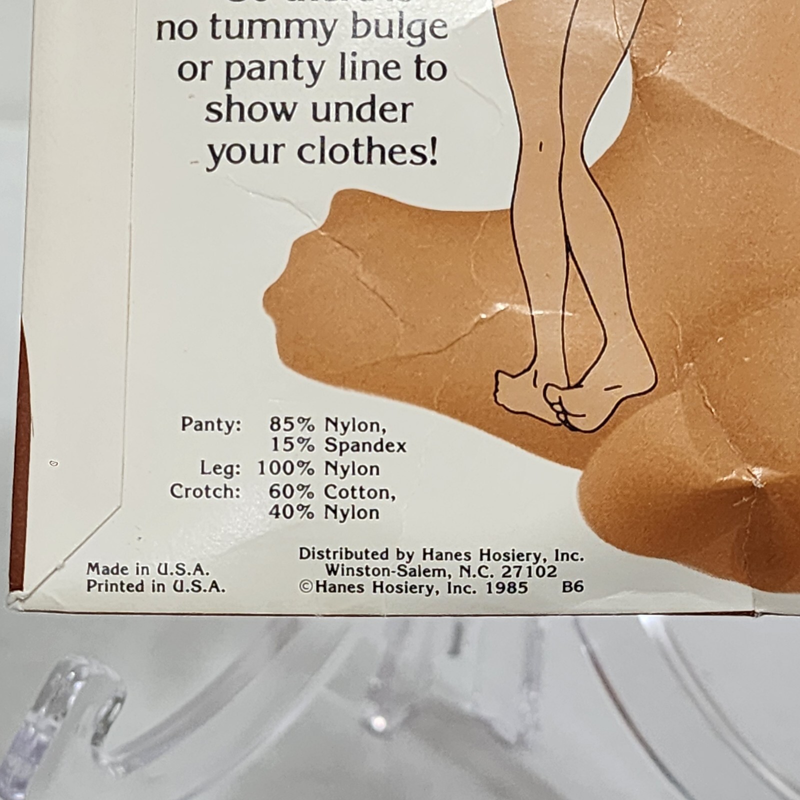 NOS Vintage 1985 Slenderalls by Underalls Pantyhose #330 Queen Nude legs & brief