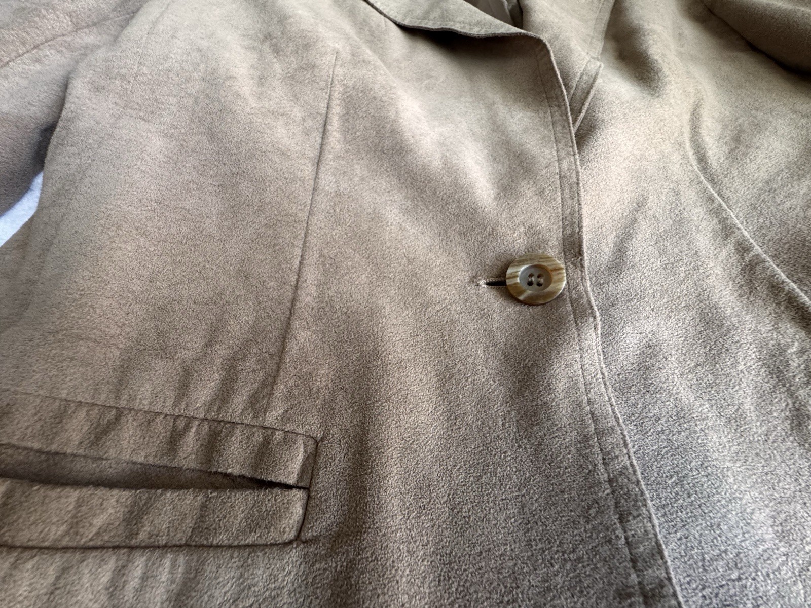 Vintage 70s Count Romi Ultrasuede Blazer Jacket Taupe Tan USA Made ILGWU S M⁠