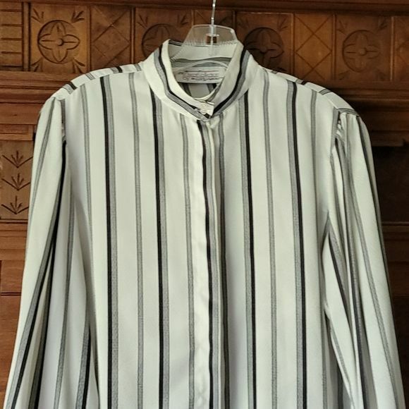 Lady Arrow Ascot Collection Striped Blouse M