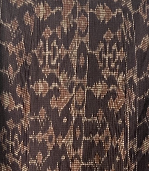 VTG LAUREN Ralph Lauren Southwest Brown Silk Skirt 2P A Line Below Knee