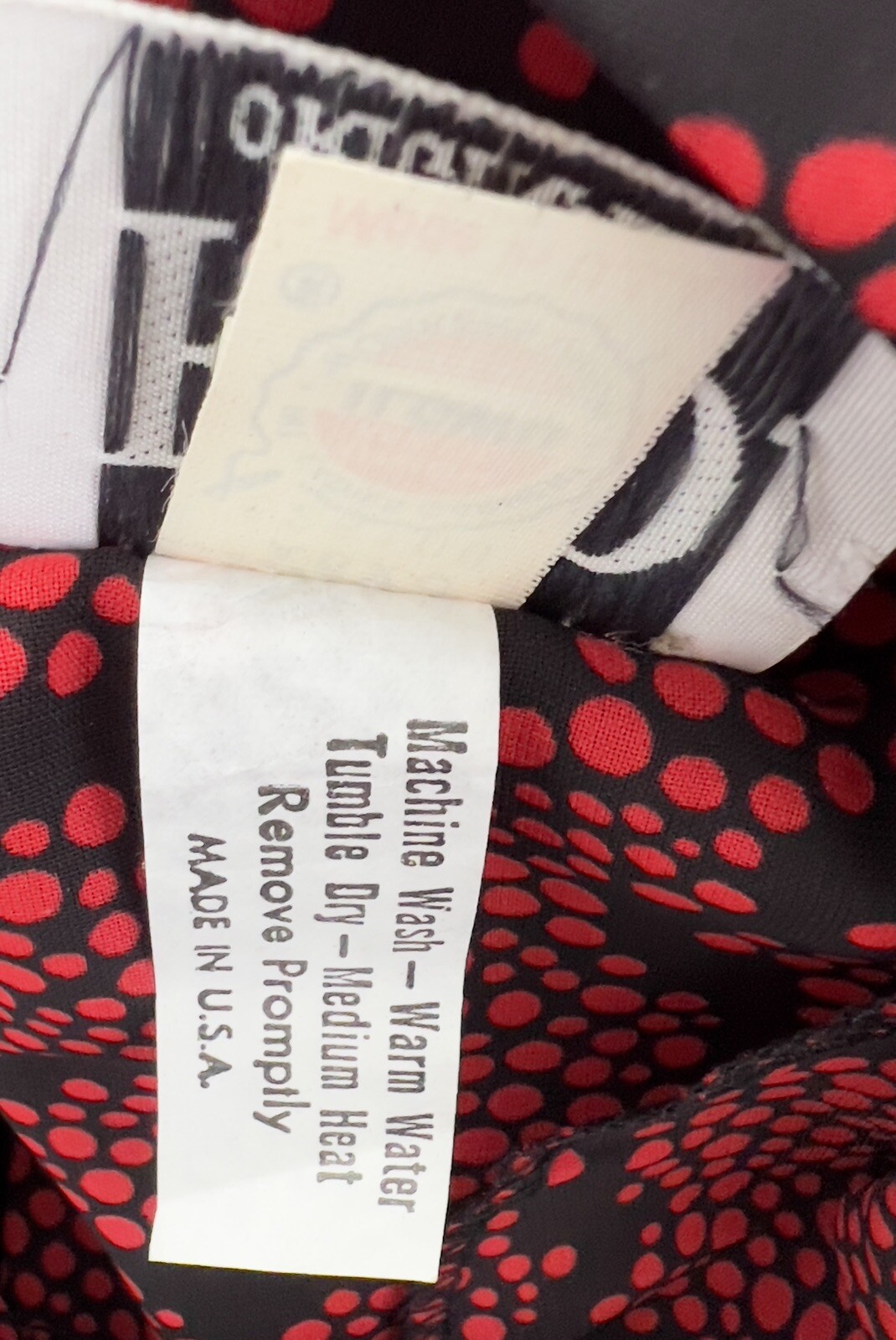 Vintage 80s REO Red Floral Pleated Drop Waist Dress Size 6 Retro ILGWU EUC