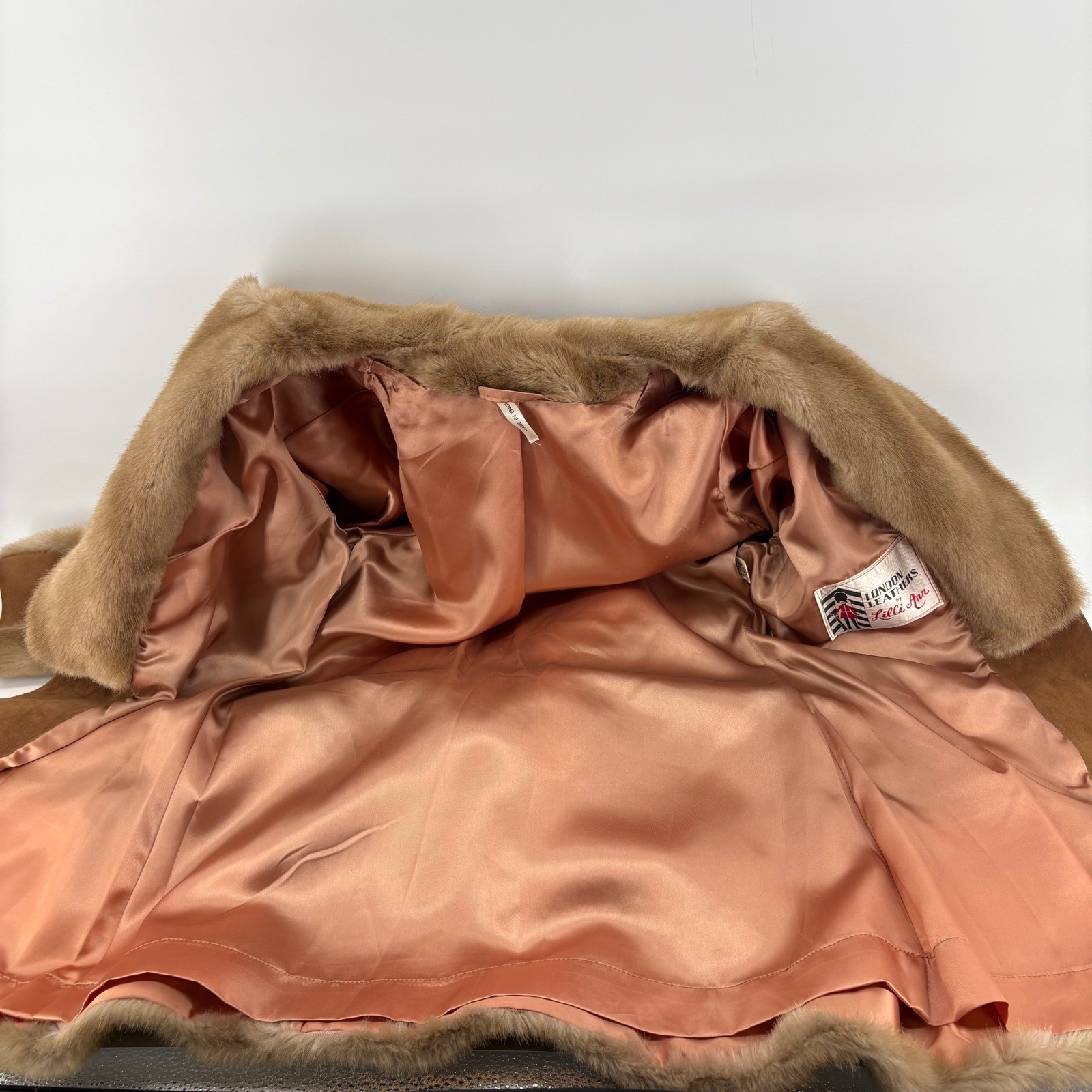 Vintage London Leathers by Lilli Ann Suede & Faux Fur Belted Jacket – Size Small