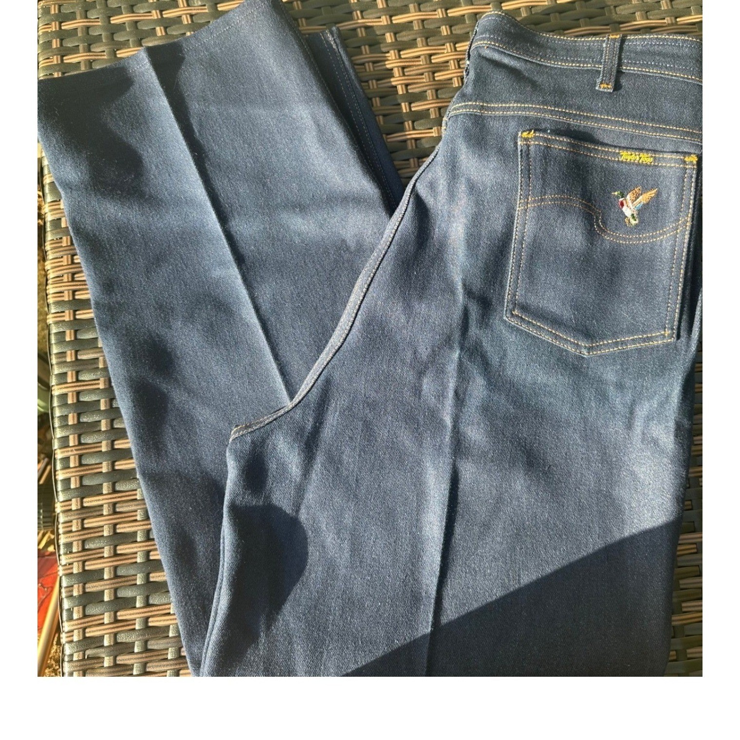 Vtg CHAPS Taylor Togs Womens Action Jeans 36 Mallard Duck Expand-A-Waist USA