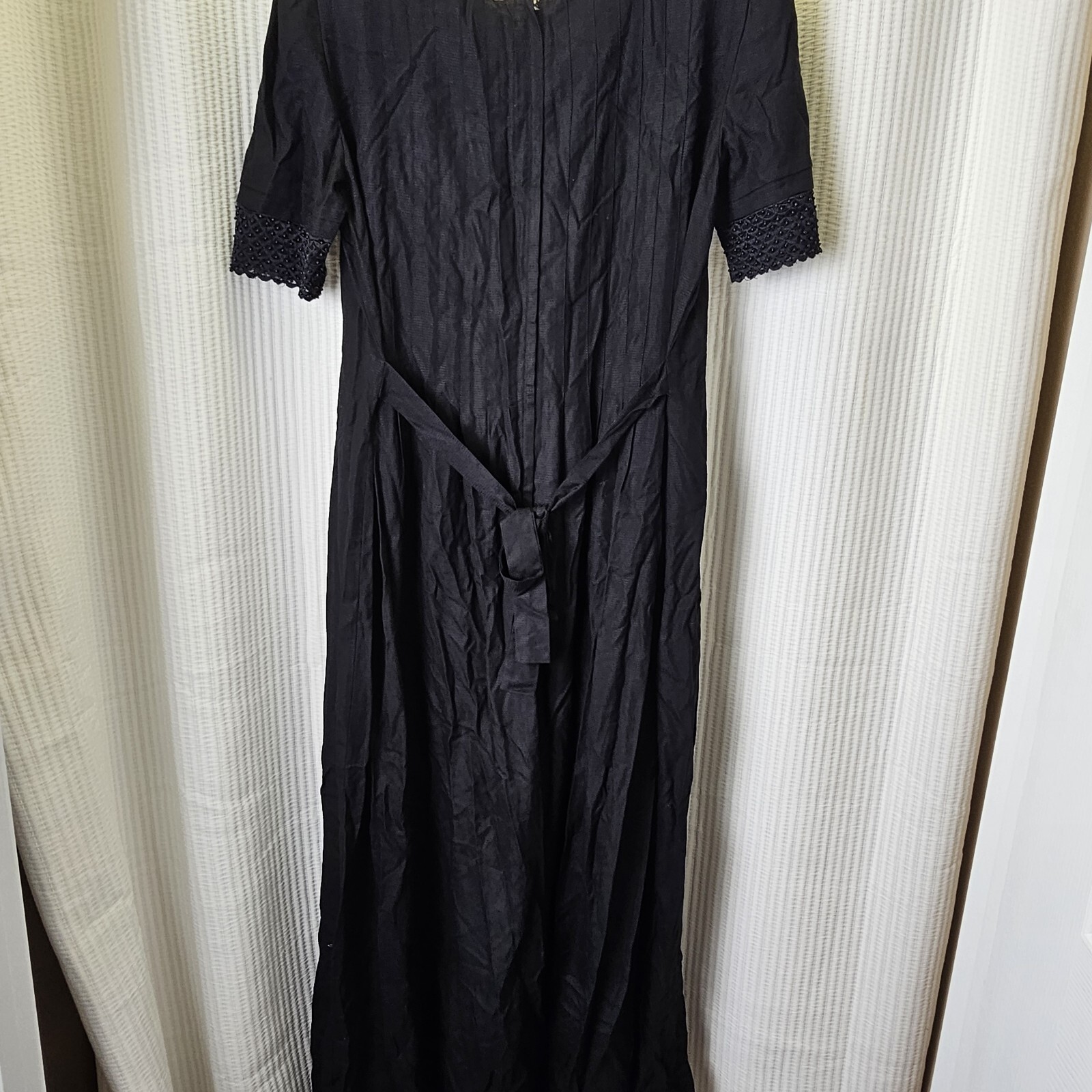 Vintage rayon gauze weight Sarah Elizabeth cottage core short sleeve dress sz 12