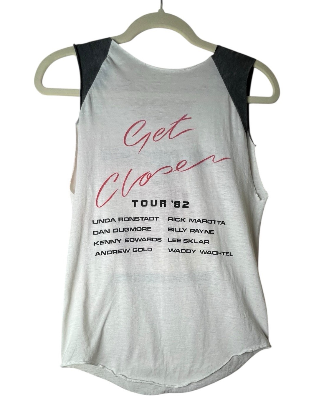Vintage 82’Linda Ronstadt Concert Raglan Cut T-Shirt Paper Thin Retro Music RARE