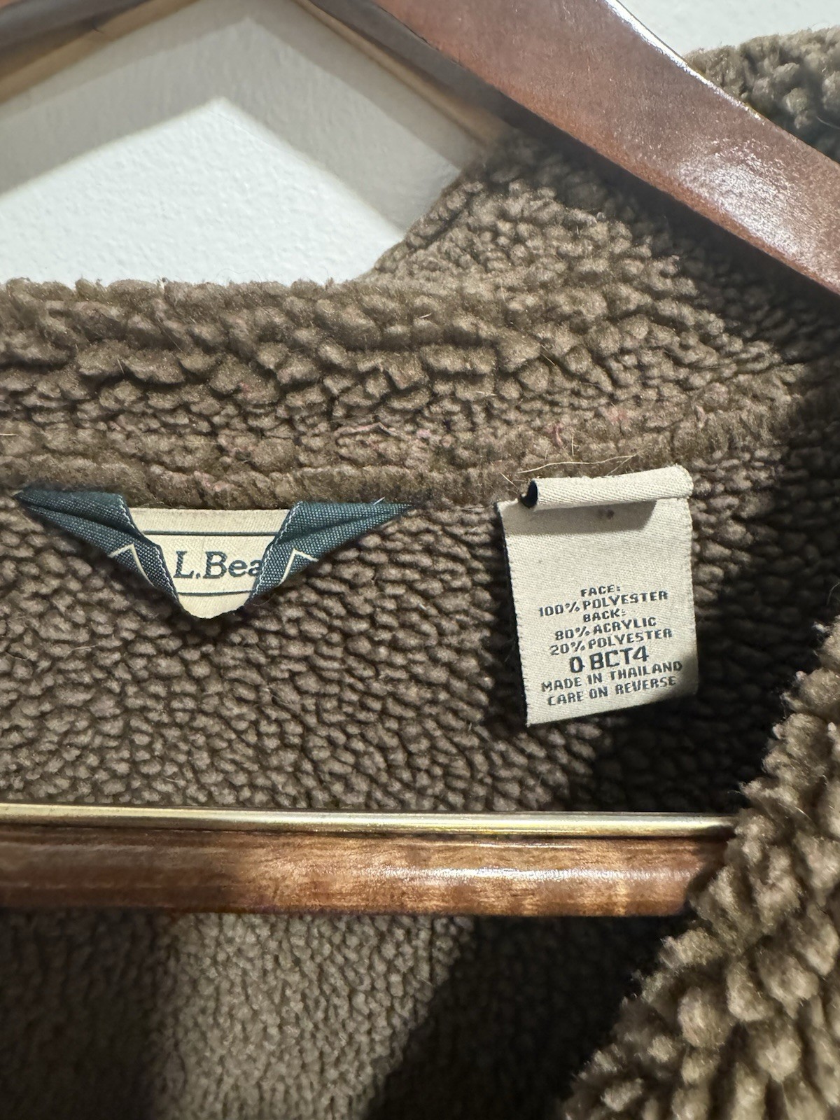 Y2K L.L.Bean Womens XL Brown Sherpa Lined Faux Shearling Coat Jacket Long