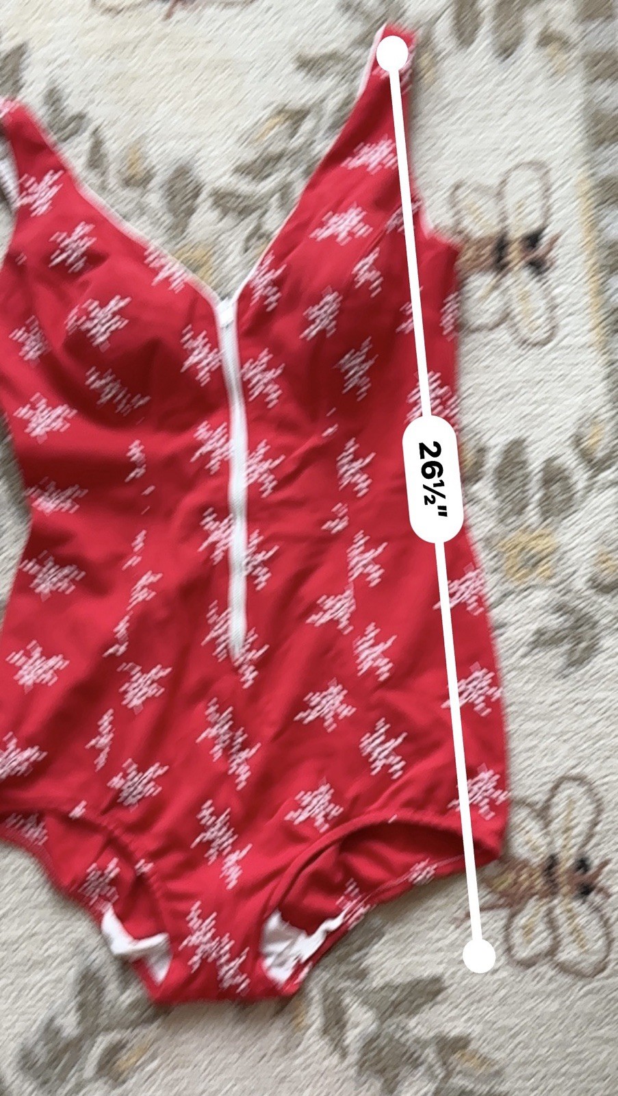 Iconic Vintage Cole Of California Swimsuit! Cherry Red With Sweet Floral Print!