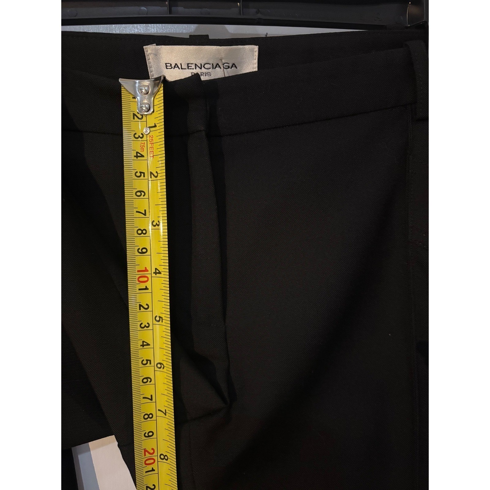 Balenciaga Paris Vintage Y2K Ghesquiere Era Black Low Rise Trouser Pants US 8
