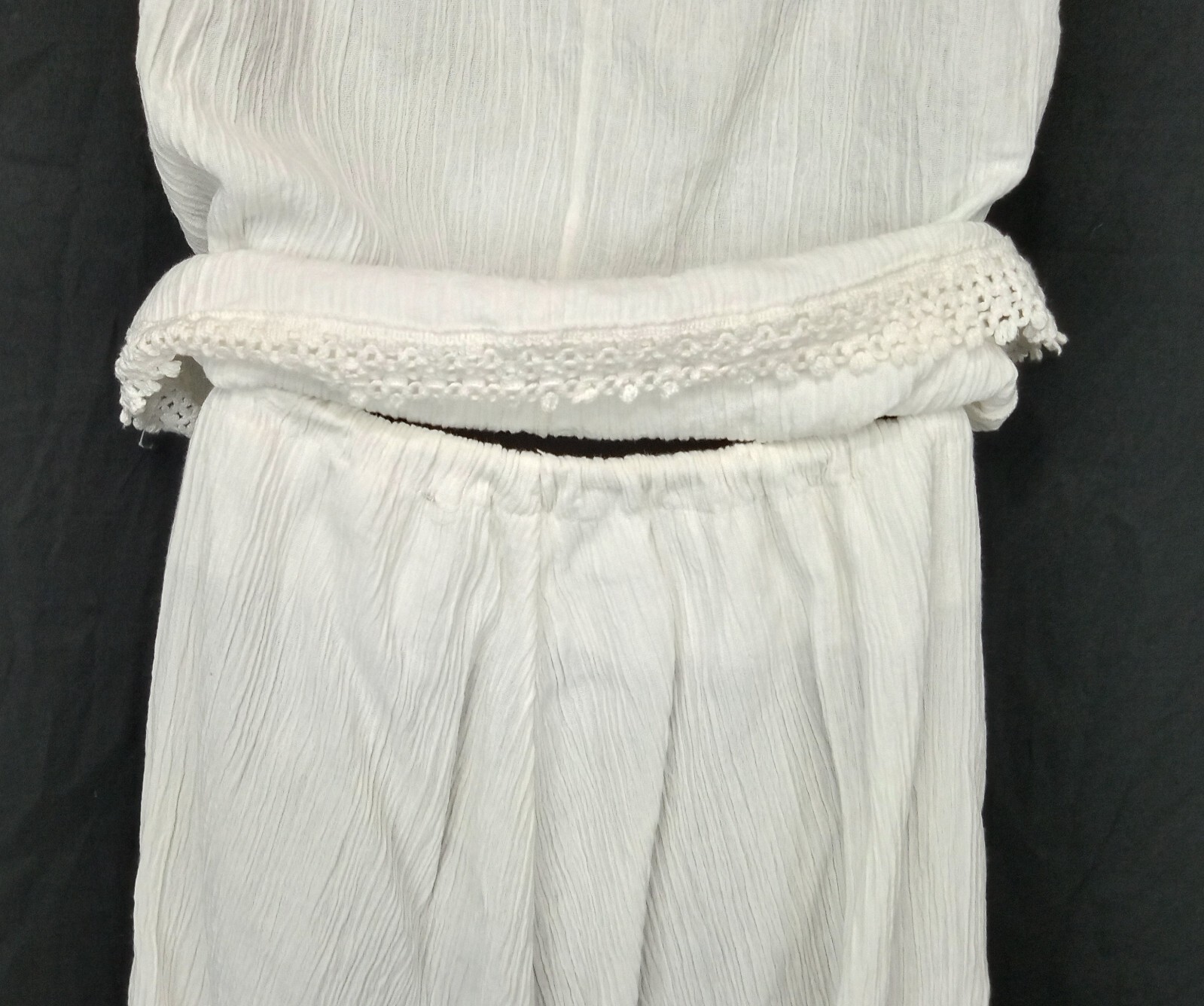 Mediterranean VTG Embroidered Floral & Fringes Women’s Outfit skirt top scarf
