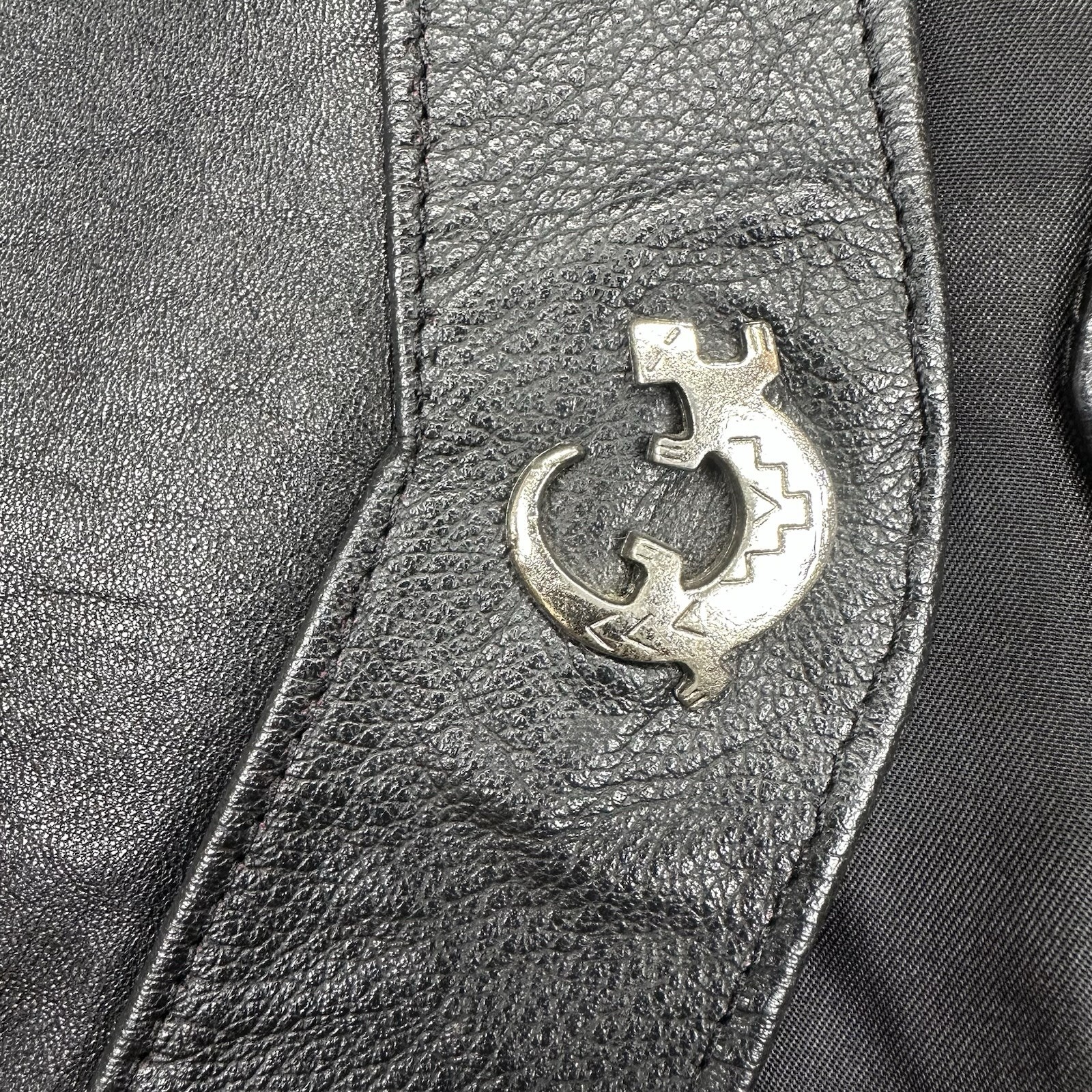 Vintage Isabel Western Black Leather Vest M Concho Biker Cowboy Southwestern USA