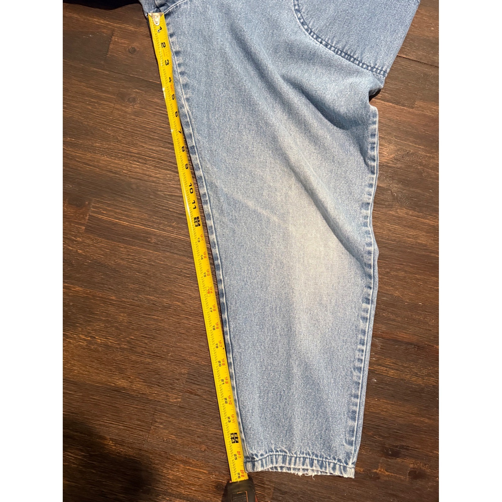 Just For Women Vintage Elastic Waist Tapered Denim Jeans Light Wash 18WP USA