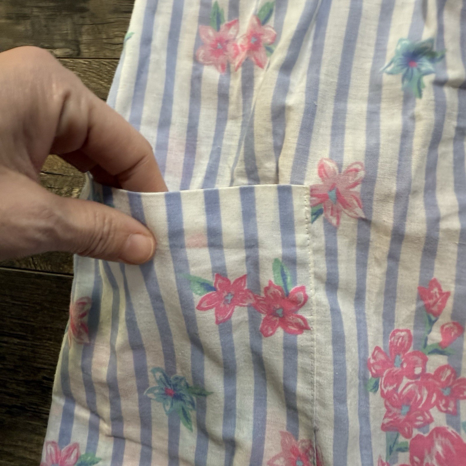 VTG Simply Basic Nightgown Sleepwear Floral Pearl Snap Short Sleeve 3x Plus