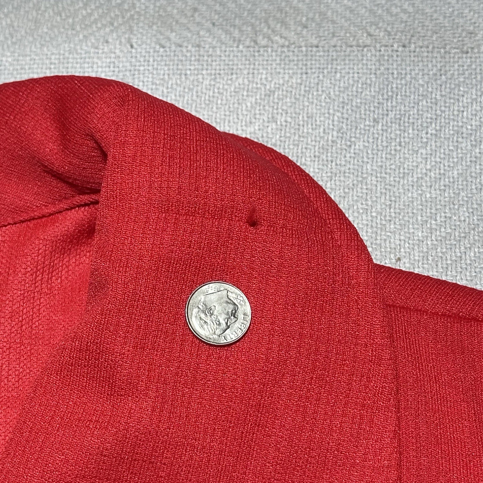 Vintage 60s 70s Sears Blazer Jacket Womens 26.5 Red Polyester Open Front