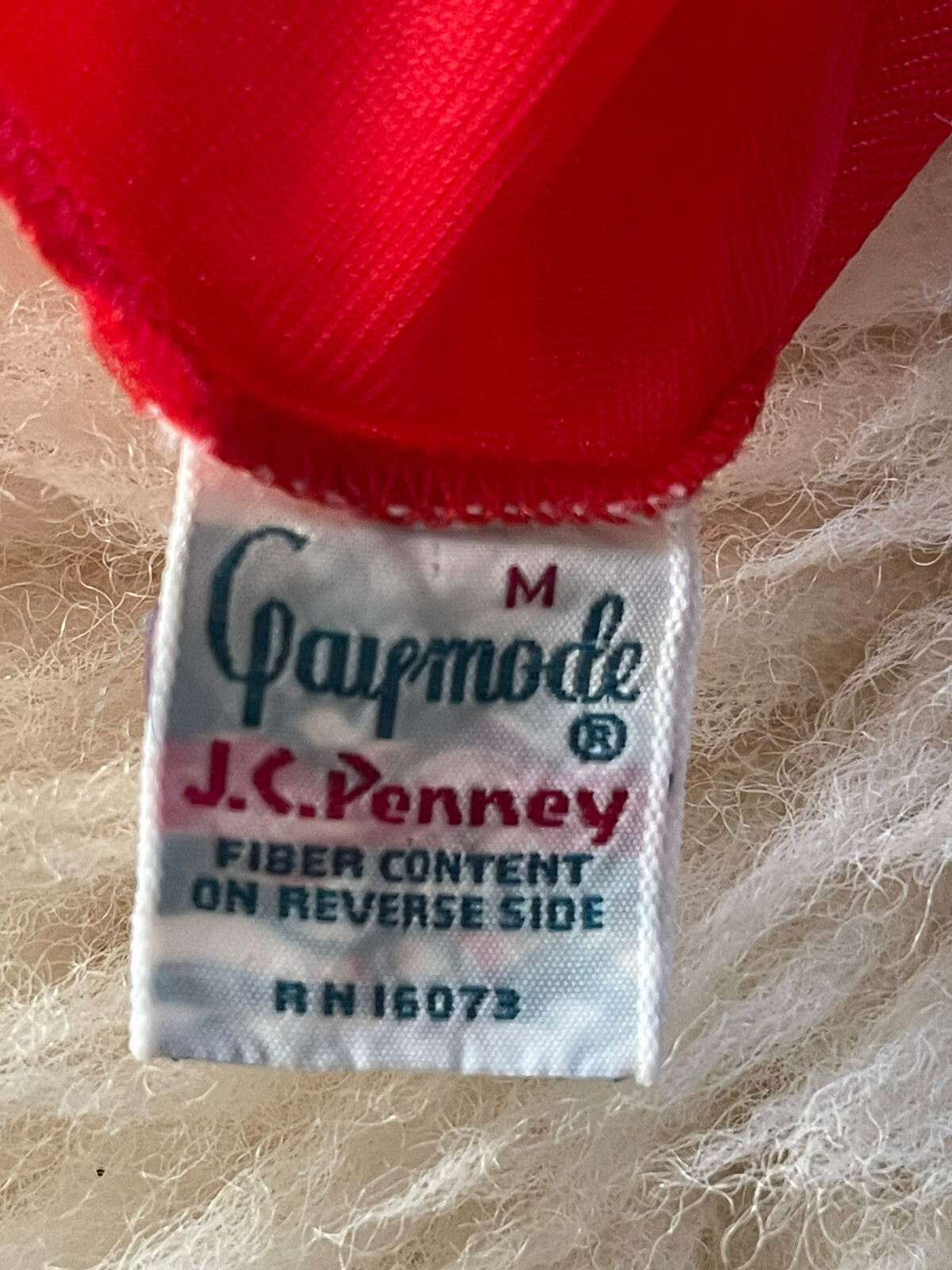 Vintage 60s Gaymode By JC Penney Size 14 Red 2 Layer Chiffon Nylon Babydoll