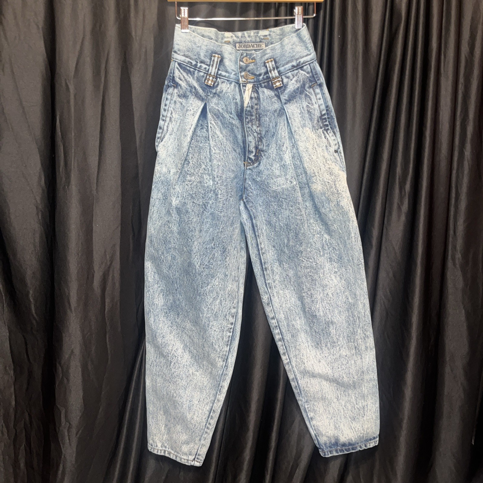 Vintage 80’s Jordache Acid Wash Jeans High Waist Pleated Pockets Very Nice