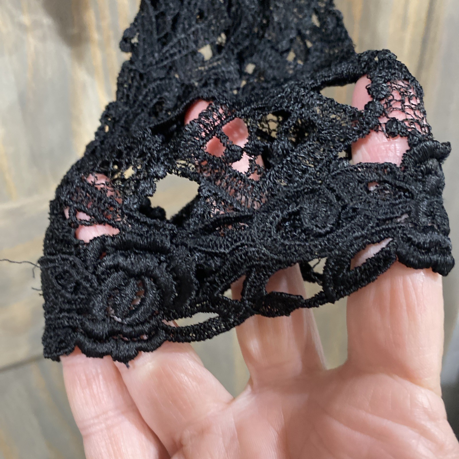 Vintage San Andre Black Lace Cropped Jacket No Size Tag See Measurements