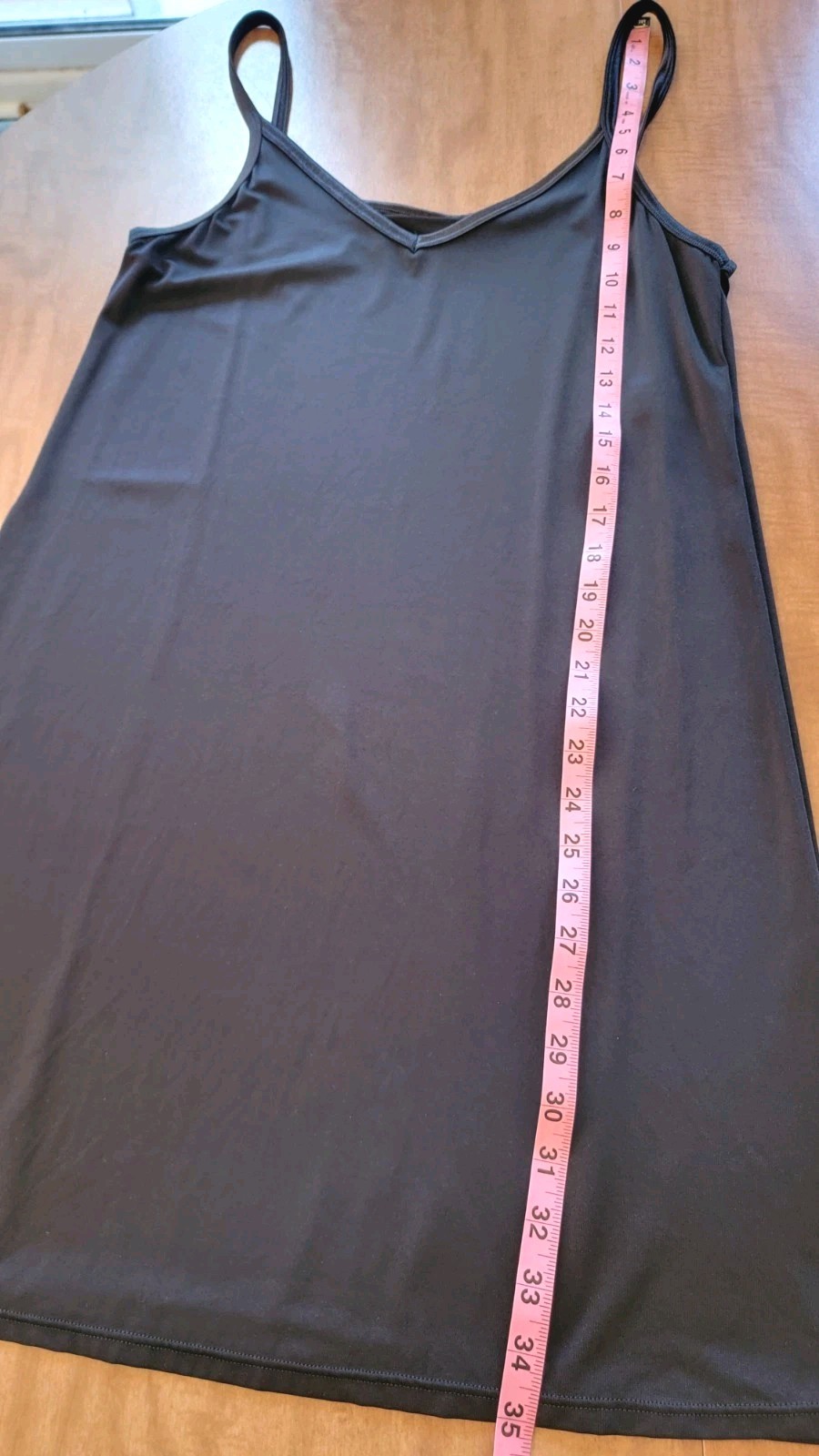 Vanity Fair Black Full Slip V-Neck Stretch Satin Trim & Straps Size 18 36/42