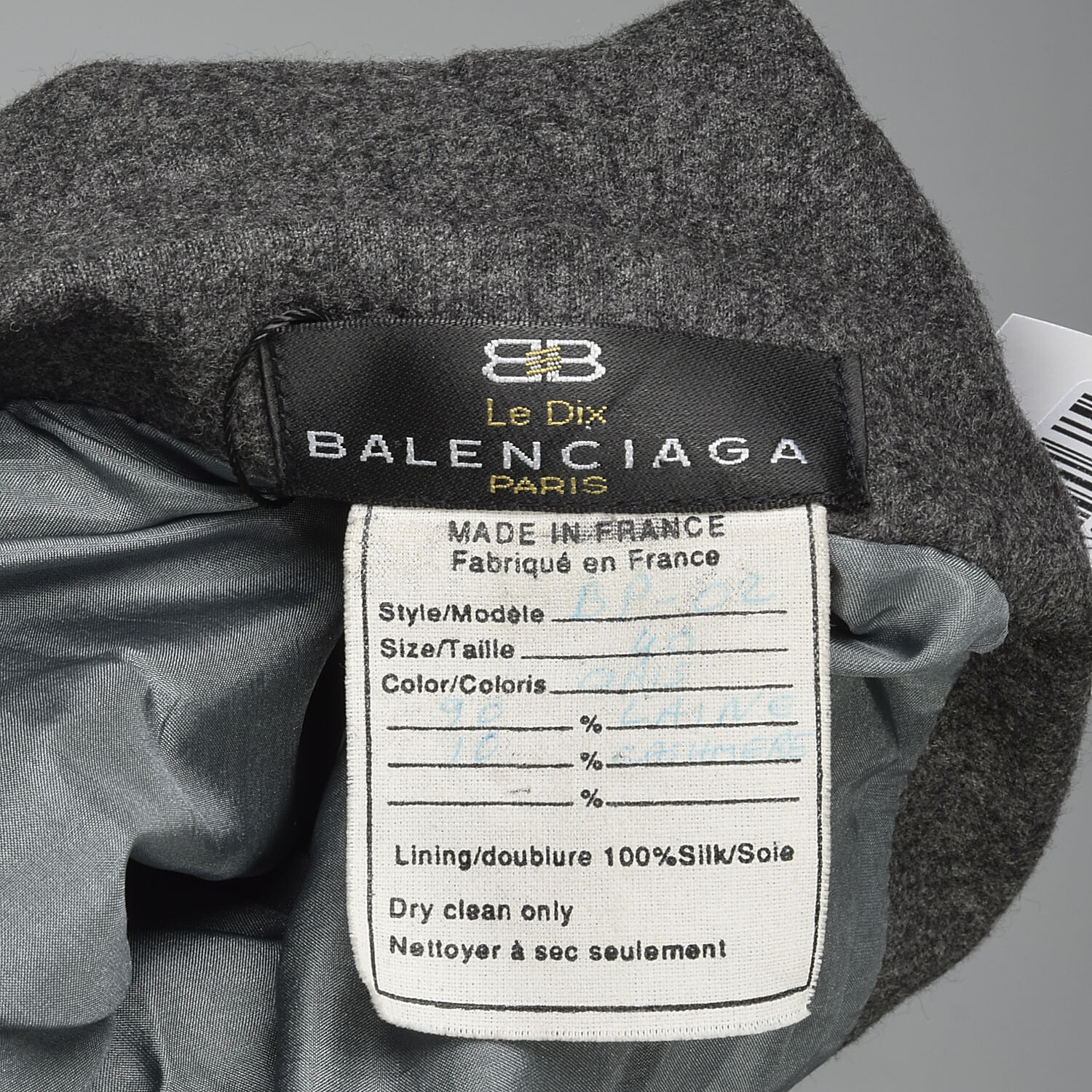 Small 2000s Pants Balenciaga Le Dix Wool Cashmere Tapered Leg Designer VTG