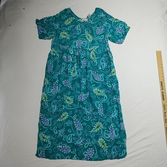 Diane von Furstenberg Color Authority Teal Paisley Dress 1X/2X Coastal Grandma