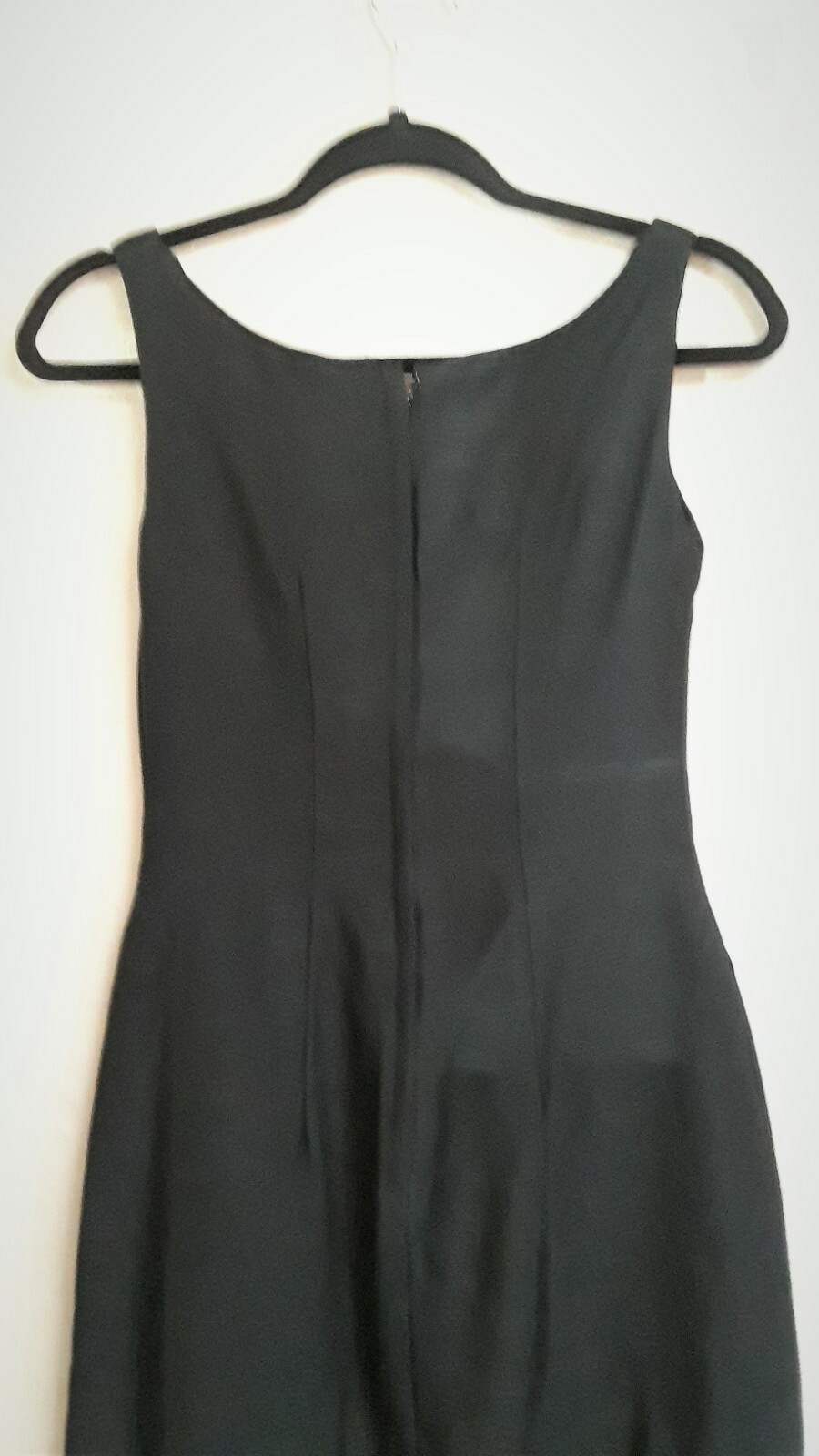 Another Ann Barry Jr True Vintage Black Tailored Dress Tiered Hem + Bow XS