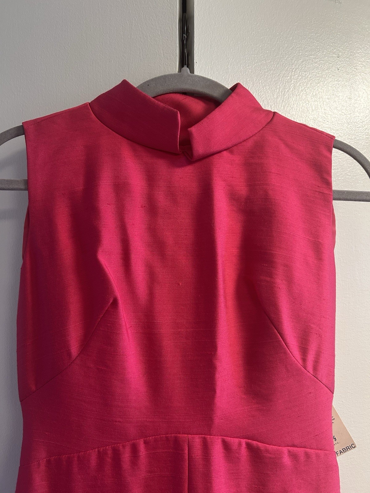 Vintage 1950s Maggi Stover Hot Pink Mod Sheath Dress Style 4129 NWT